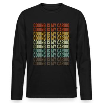 Coding ist meine Herzensangelegenheit Coding Softw - Männer Premium Bio Langarmshirt - Schwarz - Vorne - Nico (187cm)