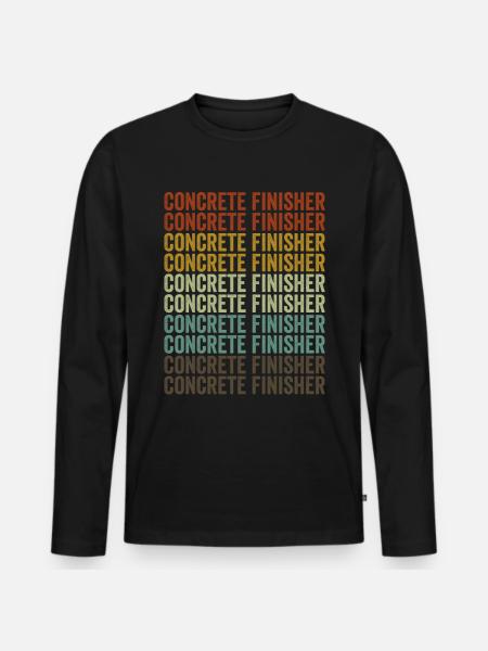 Concrete paver construction Concrete - Men's Premium Organic Long Sleeve Shirt - black