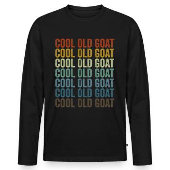 Cool vieille chèvre drôle de chèvre - T-shirt manches longues Premium bio Homme - noir - Devant - Nico (187cm)