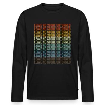 Ne rien laisser au hasard - T-shirt manches longues Premium bio Homme - noir - Devant - Nico (187cm)