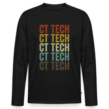 Ct Tech CT Tech Nukleare Strahlung Herzschlag Puls - Männer Premium Bio Langarmshirt - Schwarz - Vorne - Nico (187cm)