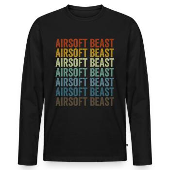 Airsoft Beast Airsoft Airsoft Game - Men's Premium Organic Long Sleeve Shirt - black - Front - Nico (187cm)