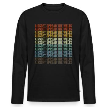 Airsoft Spread The Worlds Airsoft Airsoft Game - Men's Premium Organic Long Sleeve Shirt - black - Front - Nico (187cm)