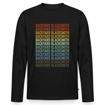 Backyard Blacksmithing Blacksmithing - Men's Premium Organic Long Sleeve Shirt - black - Front - Nico (187cm)