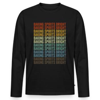 Baking Spirits Bright Baking Chef Baker - T-shirt manches longues Premium bio Homme - noir - Devant - Nico (187cm)