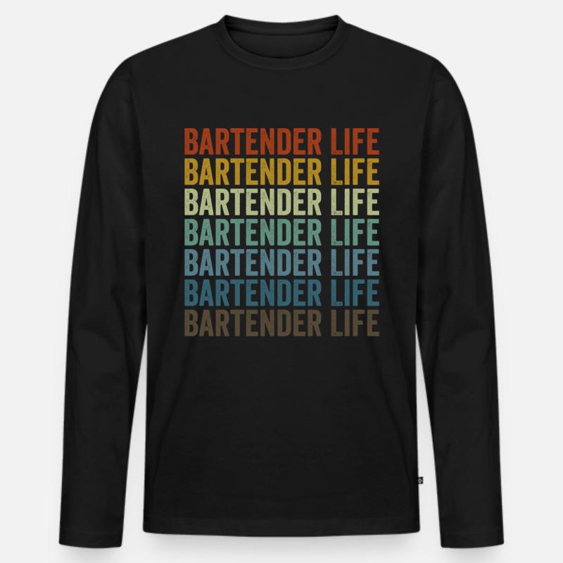 Bartend Life Bartending Bartending - T-shirt manches longues Premium bio Homme - noir