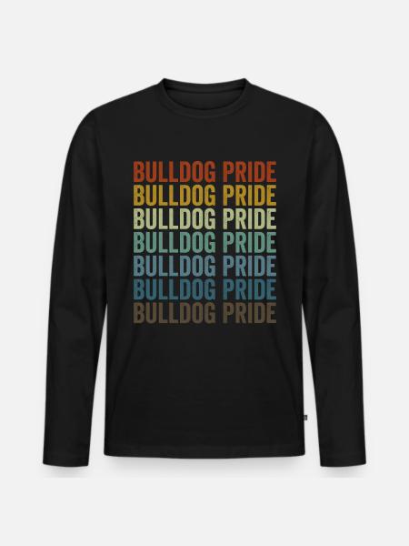 Bulldog pride Bulldog lover - Men's Premium Organic Long Sleeve Shirt - black