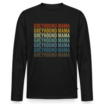 Greyhound Mama Greyhound Dog lover Mama - T-shirt manches longues Premium bio Homme - noir - Devant - Nico (187cm)