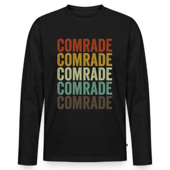 Comrade Comrade Communism Communist Socialists - Men's Premium Organic Long Sleeve Shirt - black - Front - Nico (187cm)