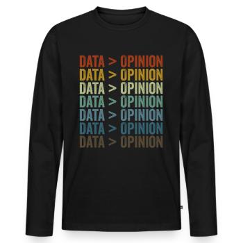 Daten > Meinungsstatistik-Datenwissenschaftler - Männer Premium Bio Langarmshirt - Schwarz - Vorne - Nico (187cm)