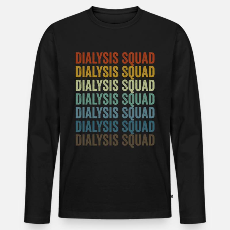 Dialyse-Kader Dialyse-Techniker - Männer Premium Bio Langarmshirt - Schwarz