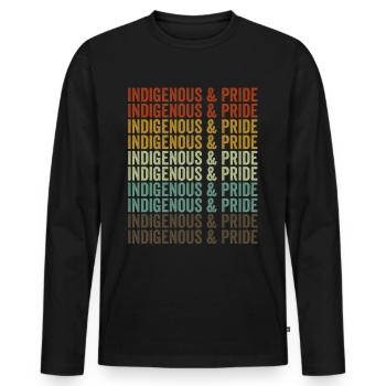 Native Americans and proud Native Americans - Men's Premium Organic Long Sleeve Shirt - black - Front - Nico (187cm)