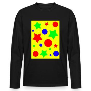 Clowncore Aesthetic Pattern - Men's Premium Organic Long Sleeve Shirt - black - Front - Nico (187cm)