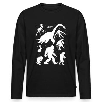 Cryptidcore Aesthetic Cryptozoology - Men's Premium Organic Long Sleeve Shirt - black - Front - Nico (187cm)
