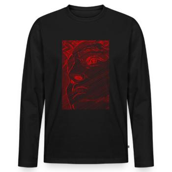 Art Academia Esthétique David Face Michelangelo - T-shirt manches longues Premium bio Homme - noir - Devant - Nico (187cm)