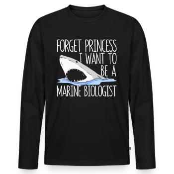 Funny Marine Biologist Marine Biology - Men's Premium Organic Long Sleeve Shirt - black - Front - Nico (187cm)