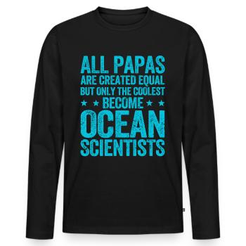Drôle de biologiste marin Biologie marine - T-shirt manches longues Premium bio Homme - noir - Devant - Nico (187cm)