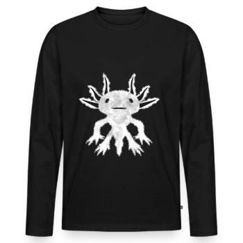 Finnish Goth Aesthetic Gothic Axolotl Goth - Männer Premium Bio Langarmshirt - Schwarz - Vorne - Nico (187cm)