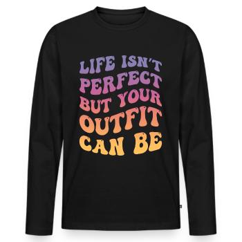 Coconut Girl Aesthetic - Men's Premium Organic Long Sleeve Shirt - black - Front - Nico (187cm)