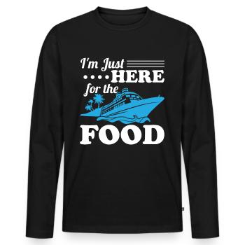 Funny Cruising Cruise Ship Cruise Ship - Men's Premium Organic Long Sleeve Shirt - black - Front - Nico (187cm)