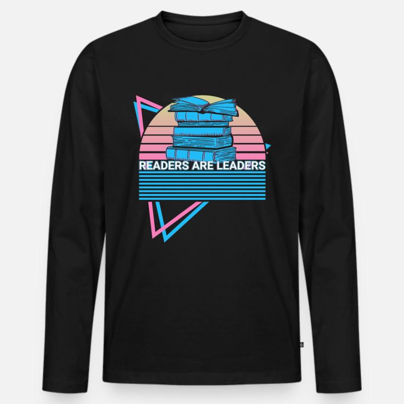 Book Reader Entrepreneur - Männer Premium Bio Langarmshirt - Schwarz
