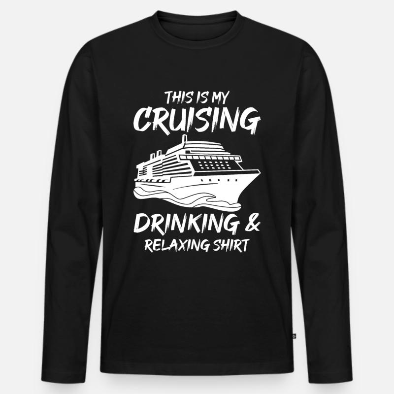 Lustiges Cruising - Männer Premium Bio Langarmshirt - Schwarz