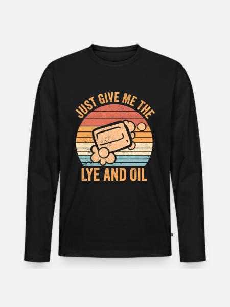 Funny soap making soap maker - Men's Premium Organic Long Sleeve Shirt - black