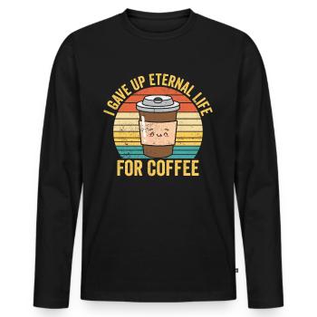 Funny ex-Mormon LDS Exmo - Men's Premium Organic Long Sleeve Shirt - black - Front - Nico (187cm)