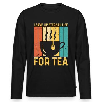 Funny ex-Mormon LDS Exmo - Men's Premium Organic Long Sleeve Shirt - black - Front - Nico (187cm)