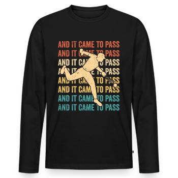Lustiger Mormonen-Missionar LDS Baseball - Männer Premium Bio Langarmshirt - Schwarz - Vorne - Nico (187cm)