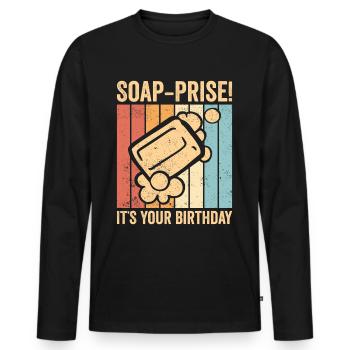 Lustige Seifenherstellung Seifenmacher - Männer Premium Bio Langarmshirt - Schwarz - Vorne - Nico (187cm)