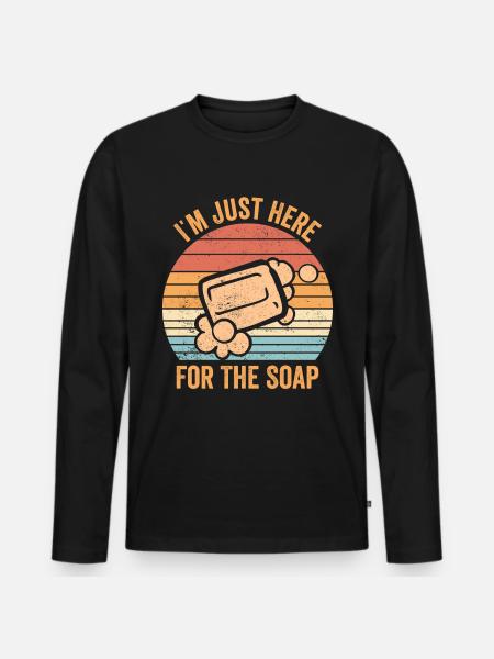 Funny soap making soap maker - Men's Premium Organic Long Sleeve Shirt - black