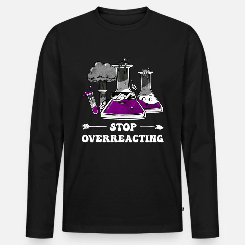 Asexual Pride Ace Flag Science Teacher - Männer Premium Bio Langarmshirt - Schwarz