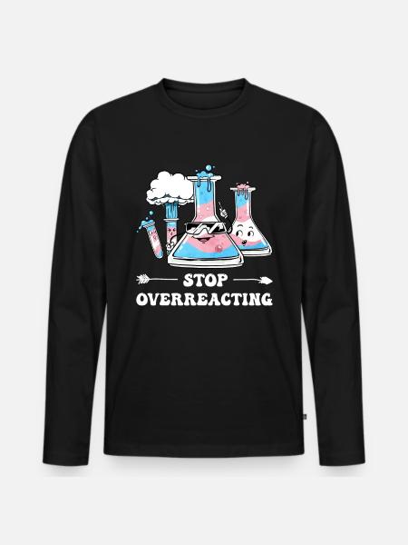 Transgender Trans Flag Science Teacher - Men's Premium Organic Long Sleeve Shirt - black