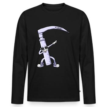 Anesthésiste Anesthésiologie Polka Dot - T-shirt manches longues Premium bio Homme - noir - Devant - Nico (187cm)