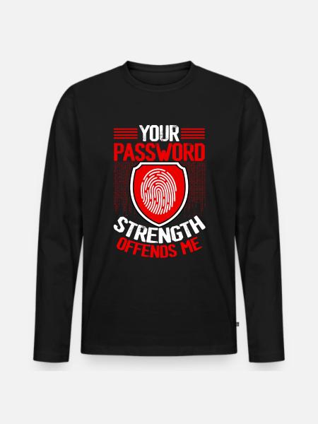Cybersecurity, Hacking, IT - Men's Premium Organic Long Sleeve Shirt - black