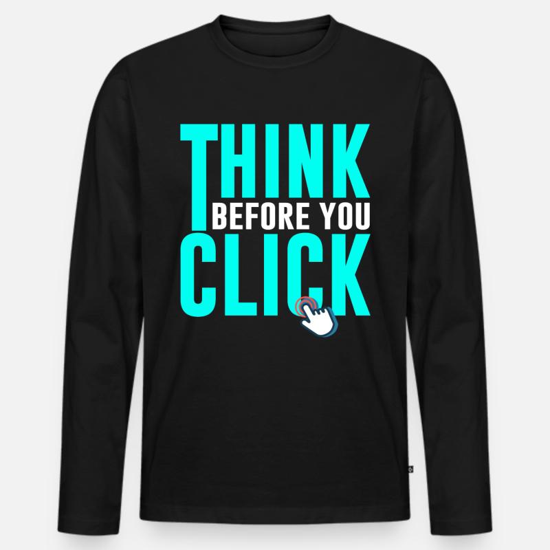 Cybersicherheit Hacking IT - Männer Premium Bio Langarmshirt - Schwarz