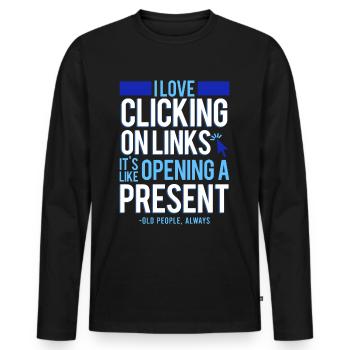 Cybersecurity, Hacking, IT - Men's Premium Organic Long Sleeve Shirt - black - Front - Nico (187cm)