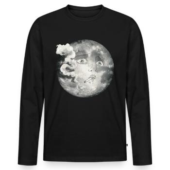 Whimsigoth Esthétique Soft Grunge Emo Goth Fumer - T-shirt manches longues Premium bio Homme - noir - Devant - Nico (187cm)