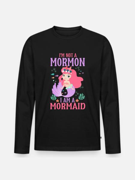 LDS Missionary - Men's Premium Organic Long Sleeve Shirt - black