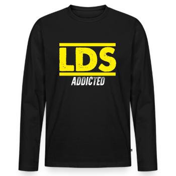 Lustiger Mormonen-Heilige der Letzten Tage Mission - Männer Premium Bio Langarmshirt - Schwarz - Vorne - Nico (187cm)