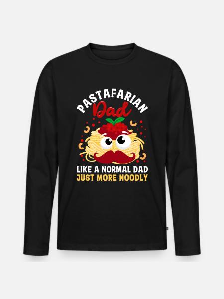 Flying Spaghetti Monster FSM - Men's Premium Organic Long Sleeve Shirt - black