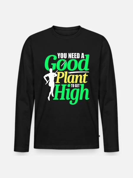 Pole vault Pole vaulter - Men's Premium Organic Long Sleeve Shirt - black