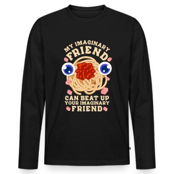 The Flying Spaghetti Monster - Men's Premium Organic Long Sleeve Shirt - black - Front - Nico (187cm)