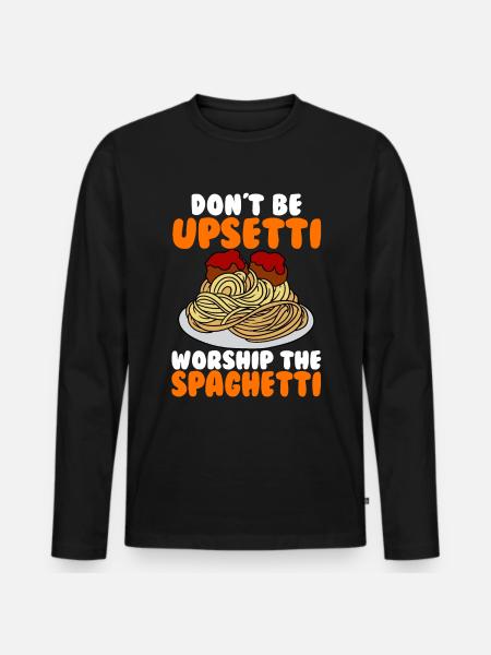 The Flying Spaghetti Monster - Men's Premium Organic Long Sleeve Shirt - black