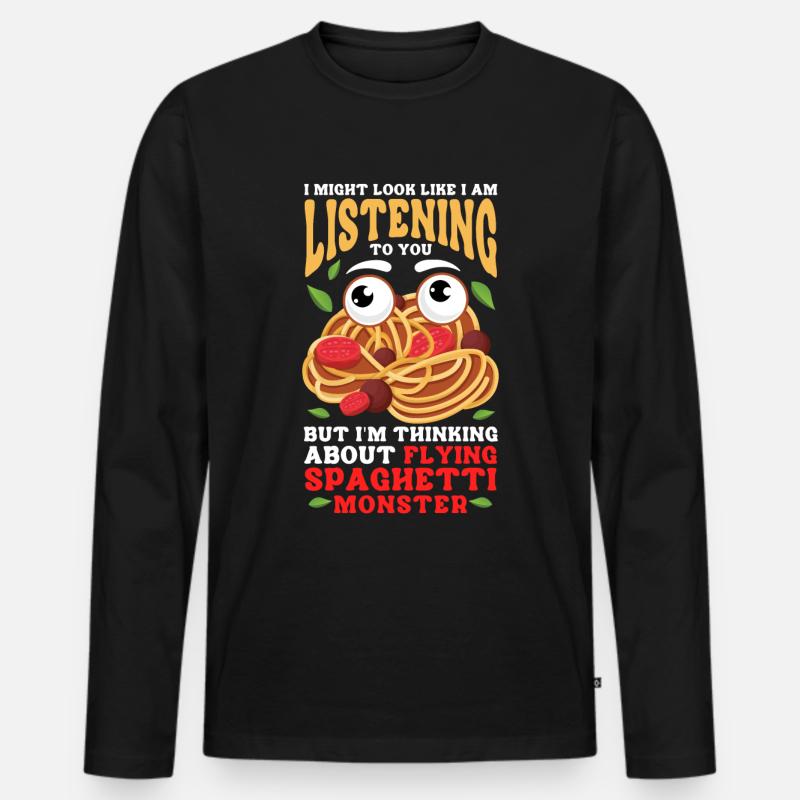 FSM - Männer Premium Bio Langarmshirt - Schwarz