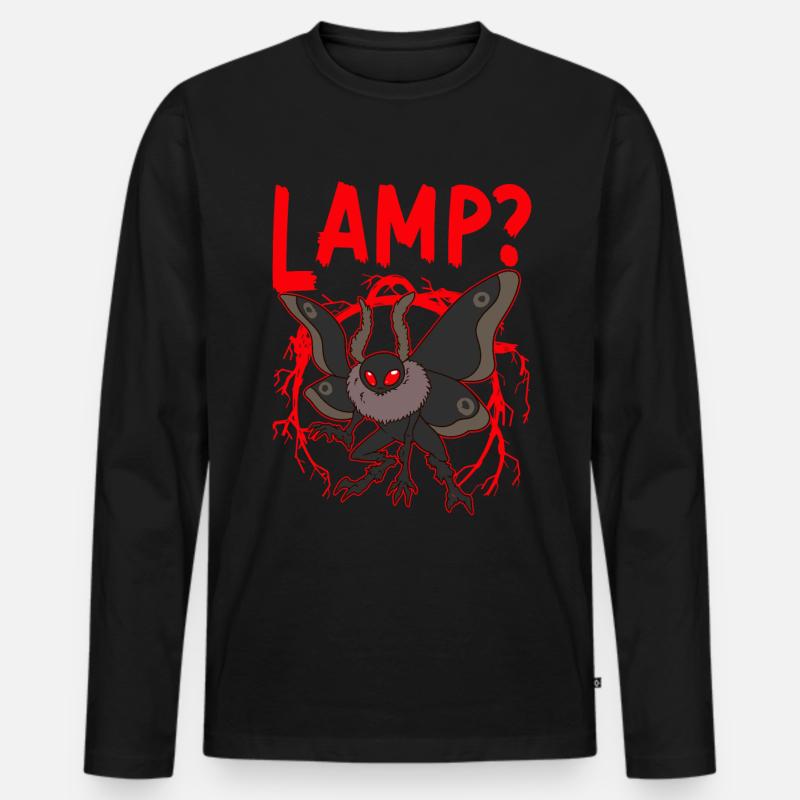 Mothman Kryptide Folklore - Männer Premium Bio Langarmshirt - Schwarz