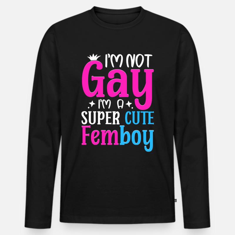 Crossdressing - Männer Premium Bio Langarmshirt - Schwarz