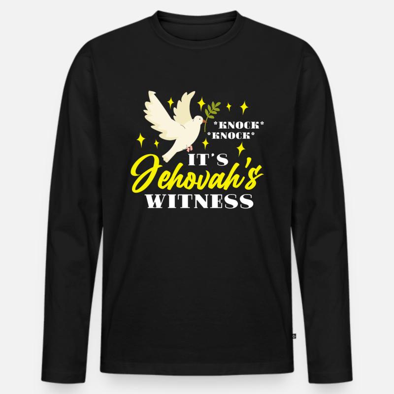 JW - Männer Premium Bio Langarmshirt - Schwarz