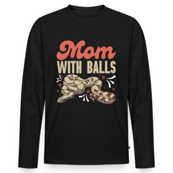 Serpent python boule - T-shirt manches longues Premium bio Homme - noir - Devant - Nico (187cm)